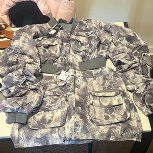 Fashion Nova Gray Camouflage Jacket